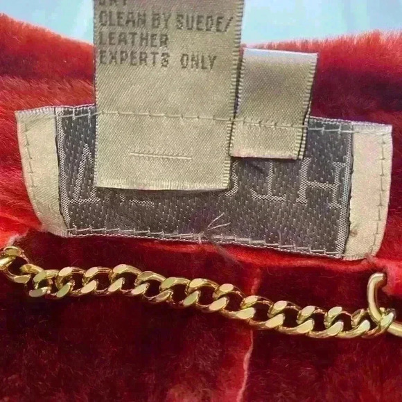 Worth red leather jacket unique buttons leather bound button holes size large - Picture 9 of 10